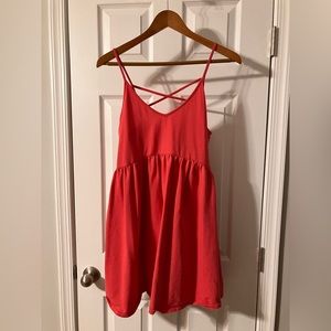 WILD FABLE Pink/coral mini strappy casual dress, size large